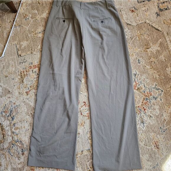 NWOT Zara Khaki Color Flat Front Dress Pants Size XL, Waist 18", Inseam 32 - Picture 3 of 6